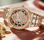 GUESS Allara Rose Gold Dial Multi-Function Women's Watch