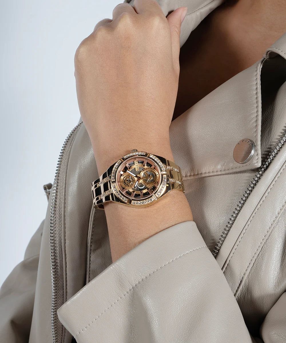 GUESS Allara Rose Gold Dial Multi-Function Women's Watch