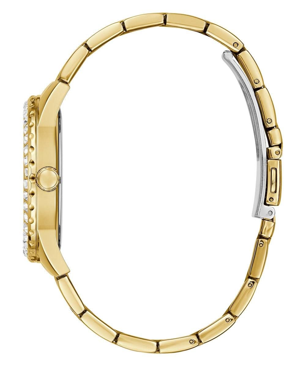 GUESS Sparkler Black Dial Gold-Tone Stainless Steel Ladies Watch