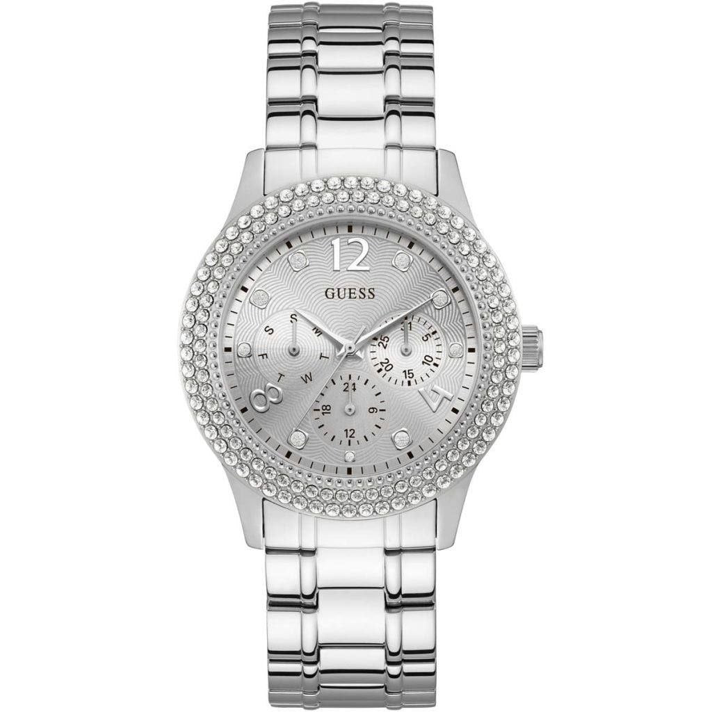GUESS Bedazzle Multifunction Stainless Steel Women's Watch