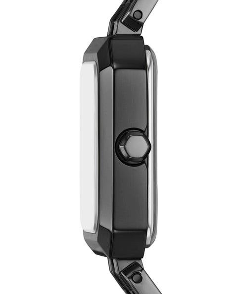 Armani Exchange Women's Leila Rectangular Black Stainless Steel Watch