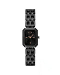 Armani Exchange Women's Leila Rectangular Black Stainless Steel Watch