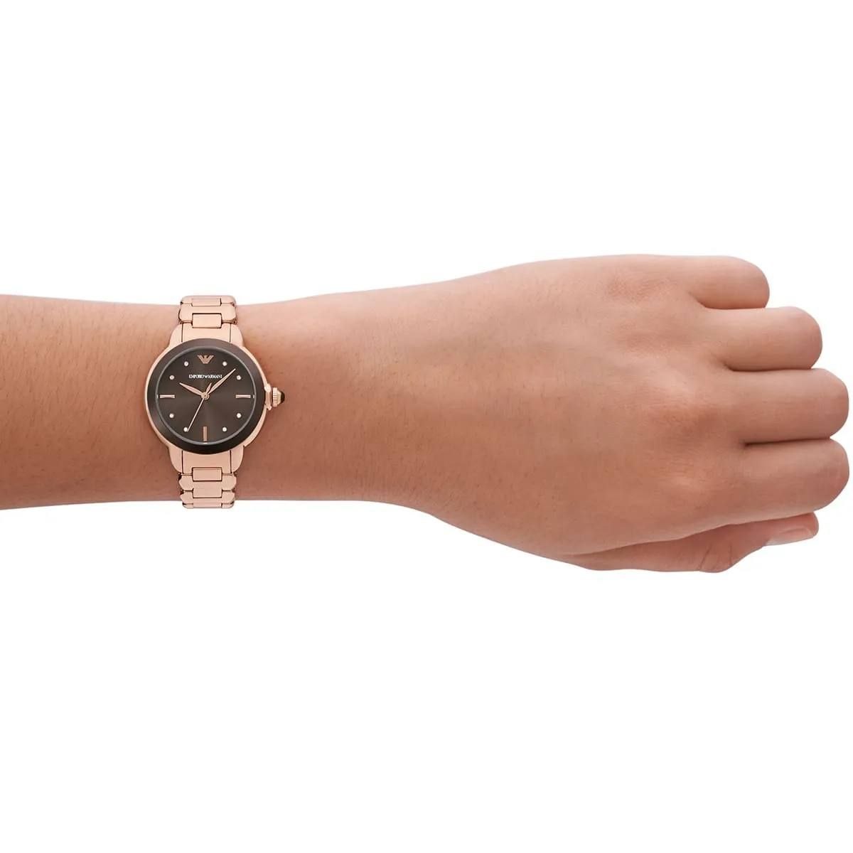 Emporio Armani Mia Rose Gold-Tone Stainless Steel Women's Watch