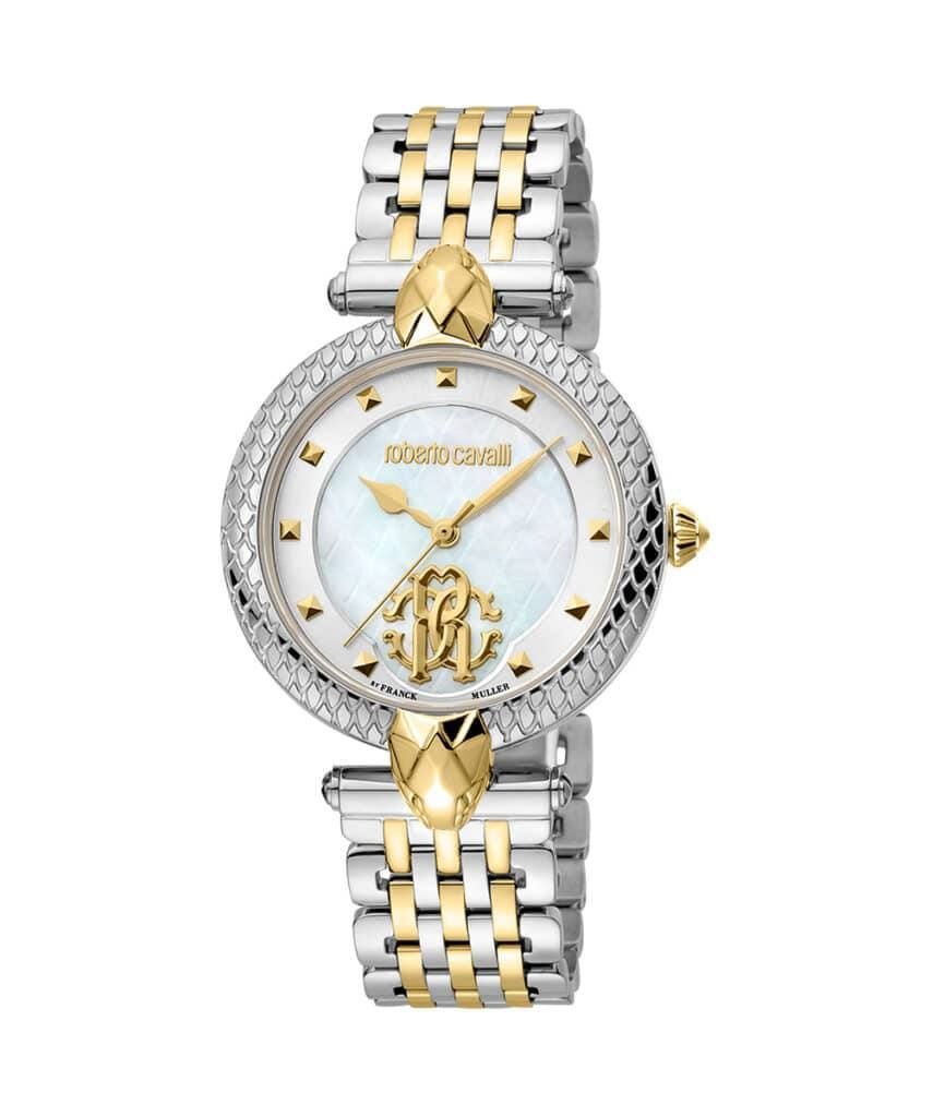 Roberto Cavalli by Franck Muller Two-Tone Mother of Pearl Women's Watch