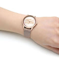 Lacoste Ladycroc Women's Rose Gold Dial Stainless Steel Mesh Strap Watch