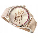 Lacoste Ladycroc Women's Rose Gold Dial Stainless Steel Mesh Strap Watch