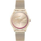 Lacoste Ladycroc Women's Rose Gold Dial Stainless Steel Mesh Strap Watch