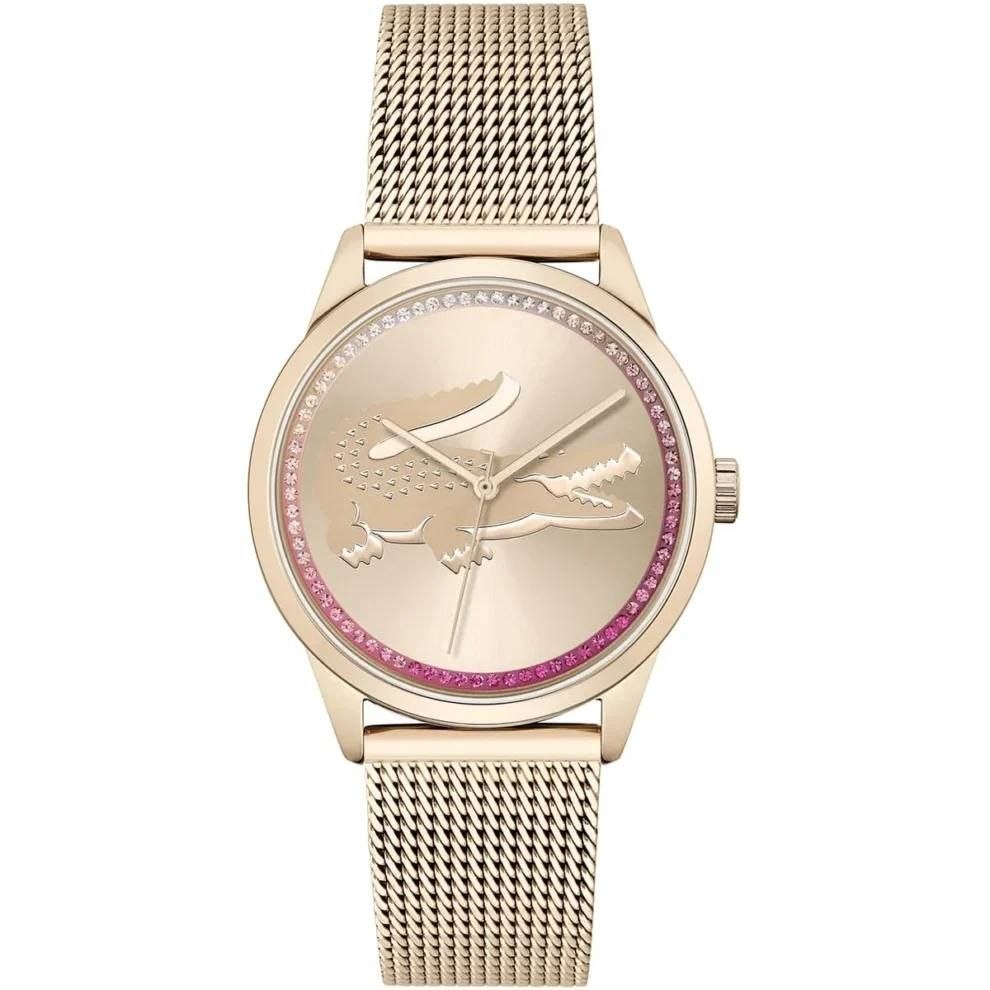 Lacoste Ladycroc Women's Rose Gold Dial Stainless Steel Mesh Strap Watch