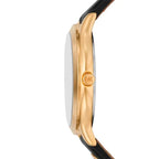 Slim Runway Black Leather Women's Watch
