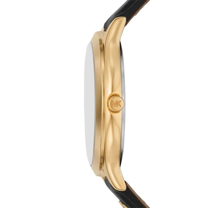 Slim Runway Black Leather Women's Watch