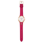 Michael Kors Slim Runway Deep Pink Leather Watch