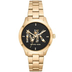 Michael Kors Runway Quartz Black Dial Stainless Steel Ladies Watch
