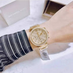 Michael Kors Parker Gold Dial Chronograph Ladies Watch