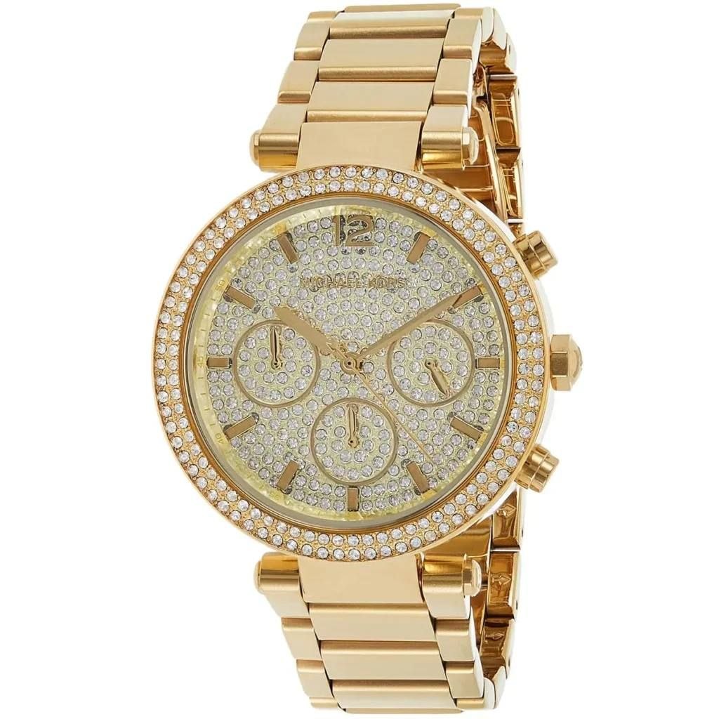 Michael Kors Parker Gold Dial Chronograph Ladies Watch