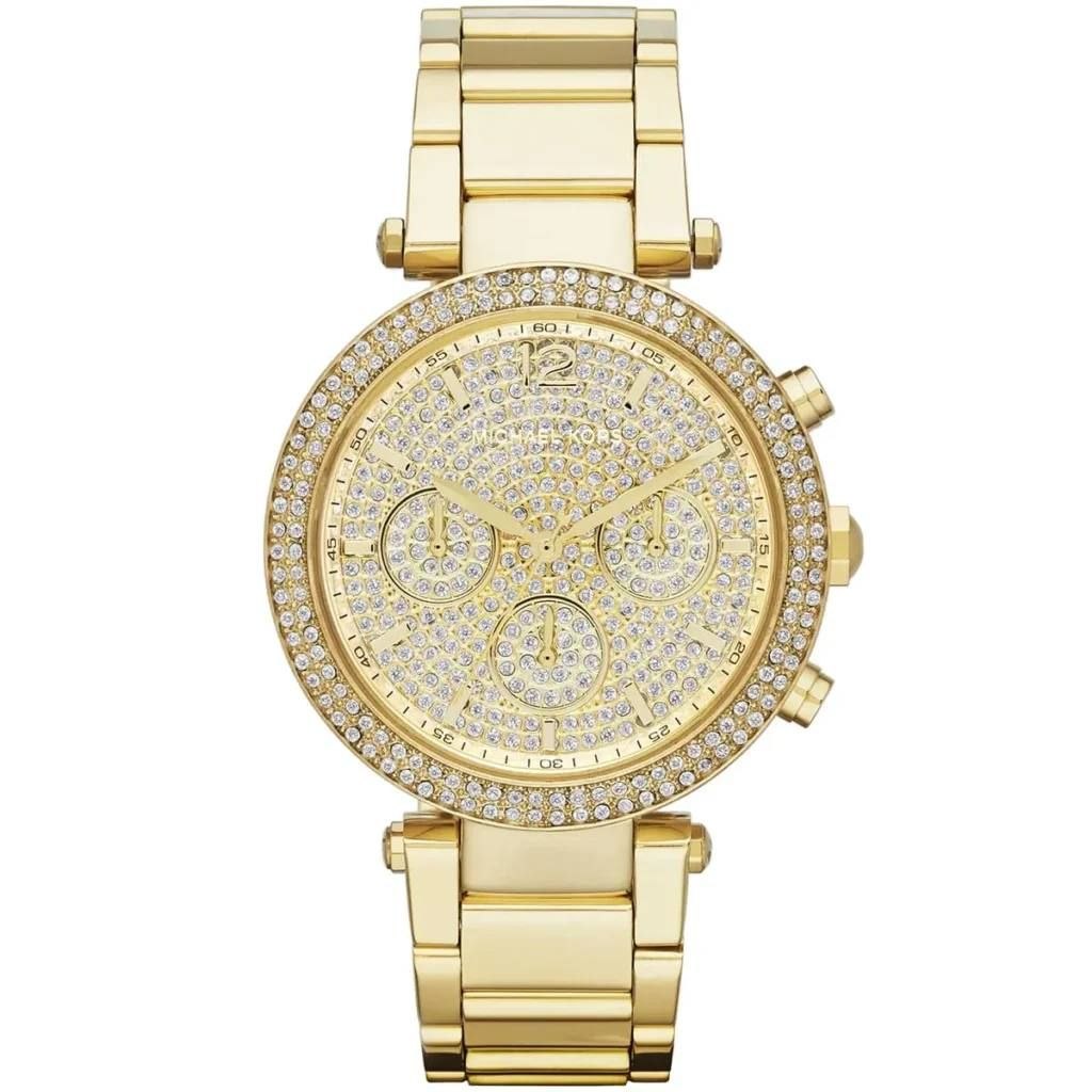 Michael Kors Parker Gold Dial Chronograph Ladies Watch