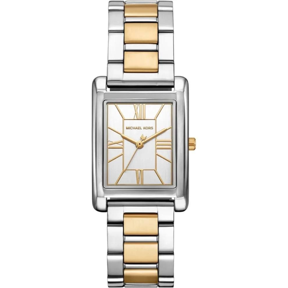 Michael Kors Essex Two-Tone Stainless Steel Rectangular Watch44