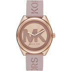 Michael Kors Janelle Rose Gold-Tone &amp; Pink Silicone Watch