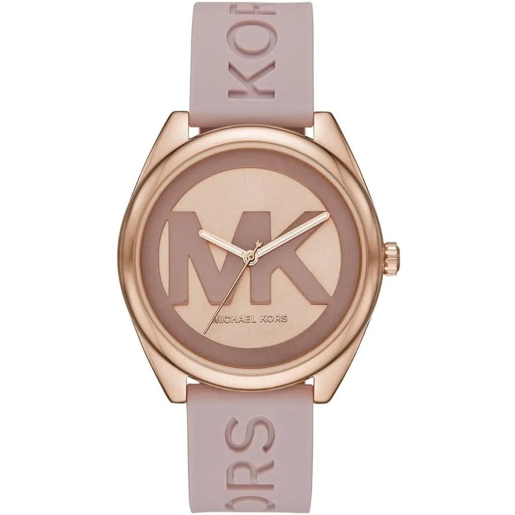 Michael Kors Janelle Rose Gold-Tone &amp; Pink Silicone Watch