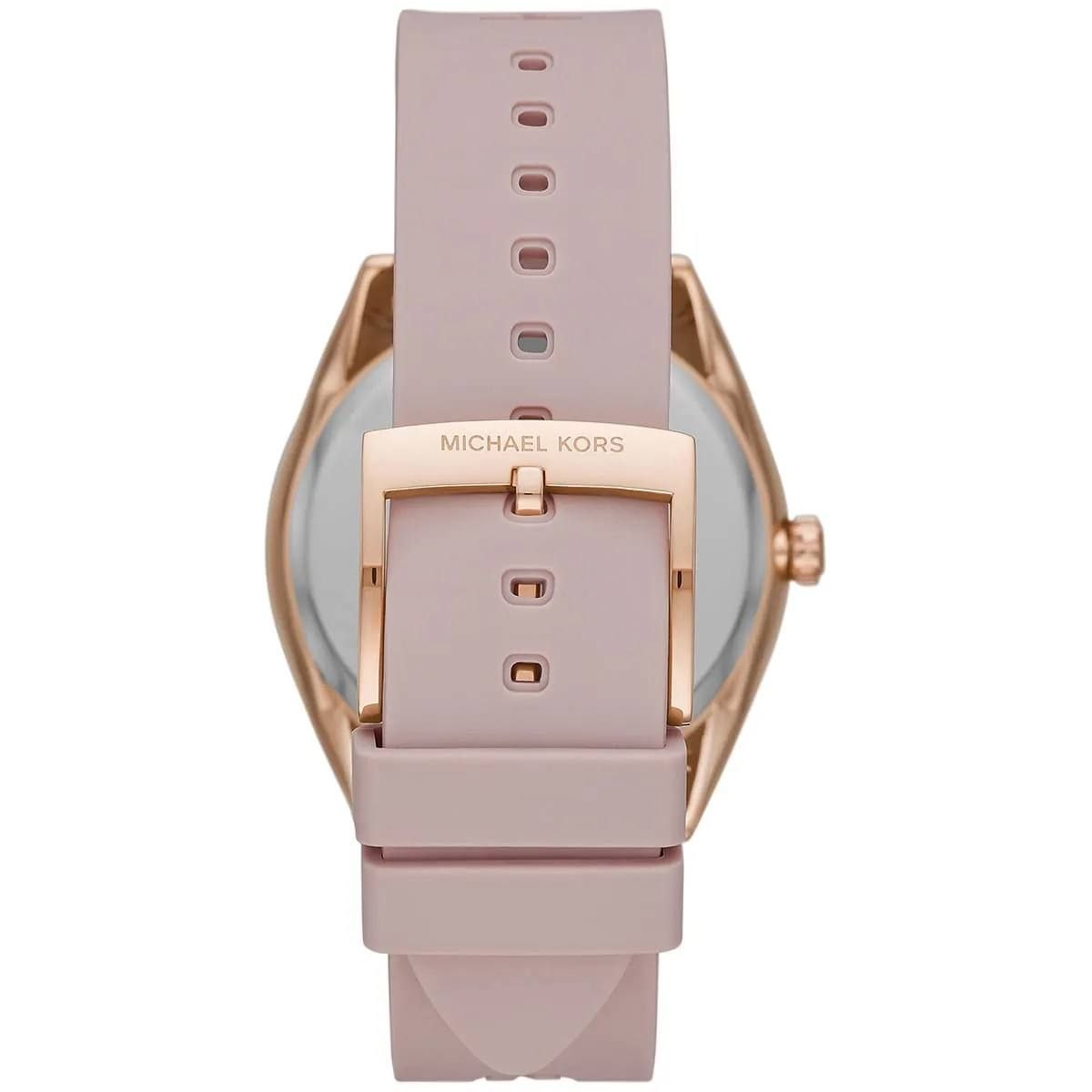 Michael Kors Janelle Rose Gold-Tone &amp; Pink Silicone Watch