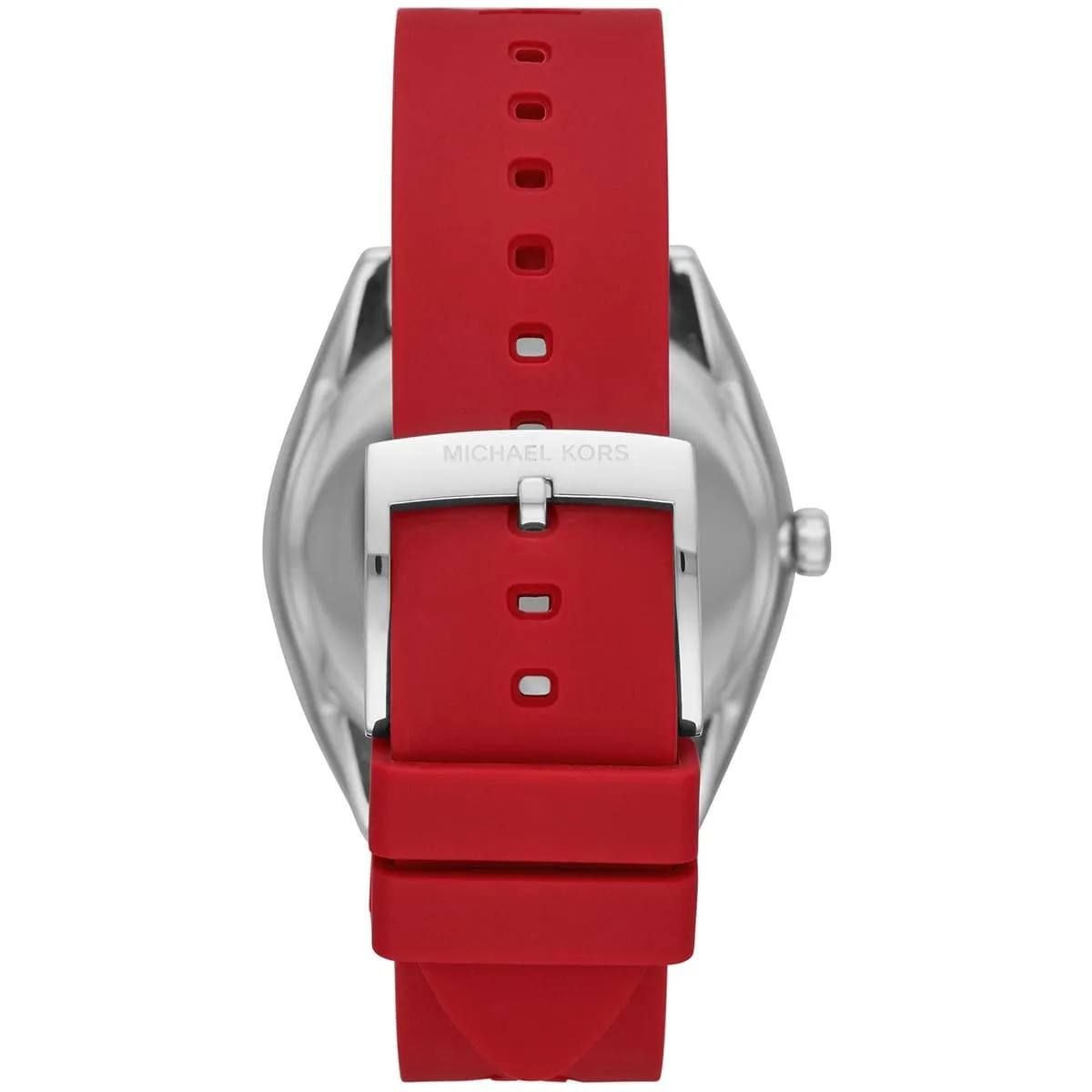 Michael Kors Janelle Three-Hand Red Silicone Watch