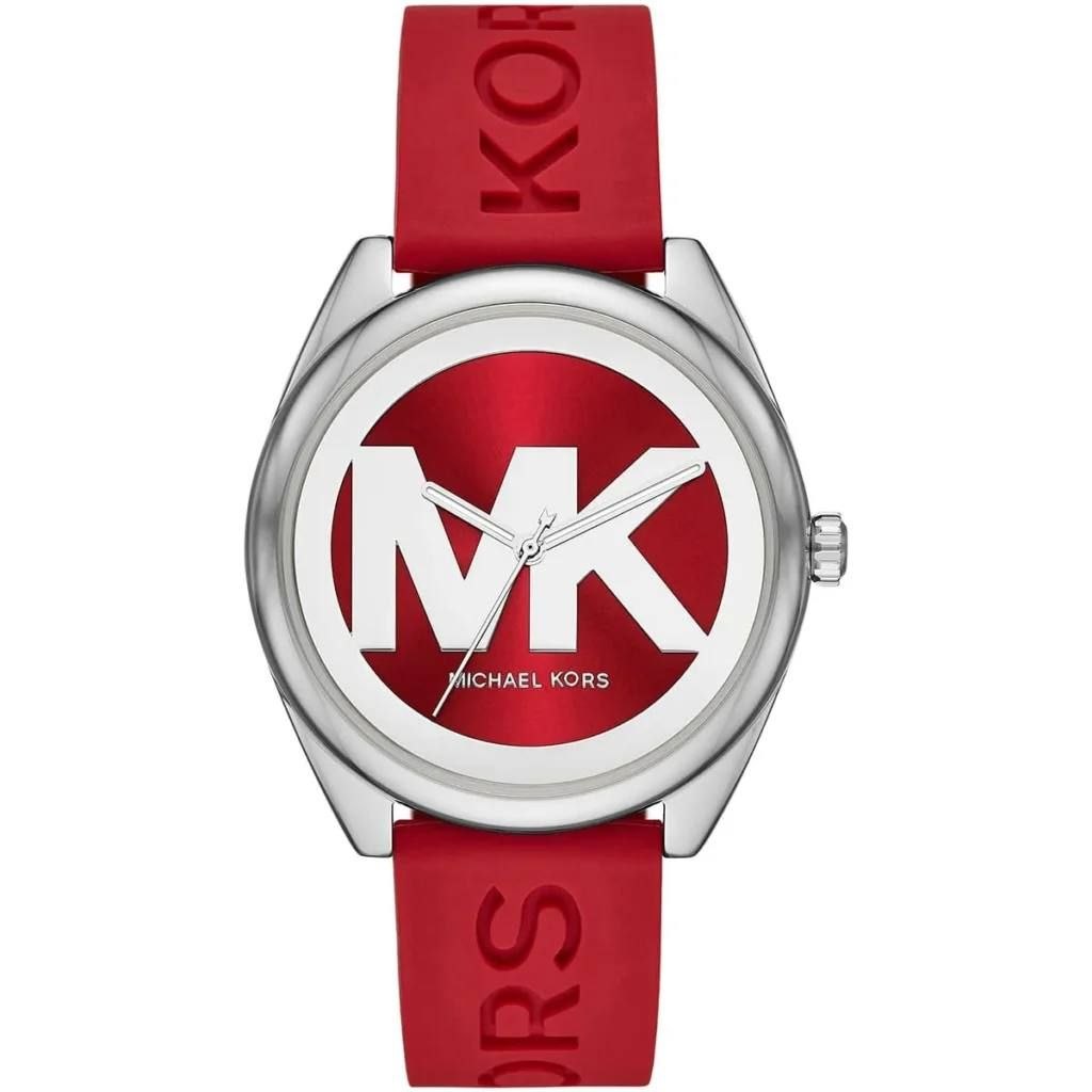Michael Kors Janelle Three-Hand Red Silicone Watch