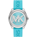 Michael Kors Janelle Women’s Aqua Blue Silicone Strap Watch