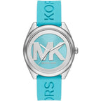 Michael Kors Janelle Women’s Aqua Blue Silicone Strap Watch