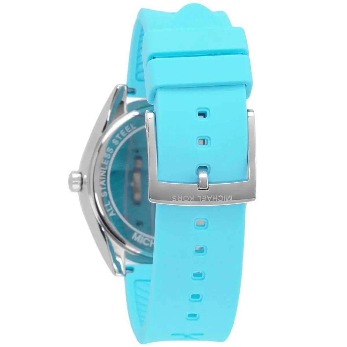 Michael Kors Janelle Women’s Aqua Blue Silicone Strap Watch