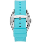 Michael Kors Janelle Women’s Aqua Blue Silicone Strap Watch