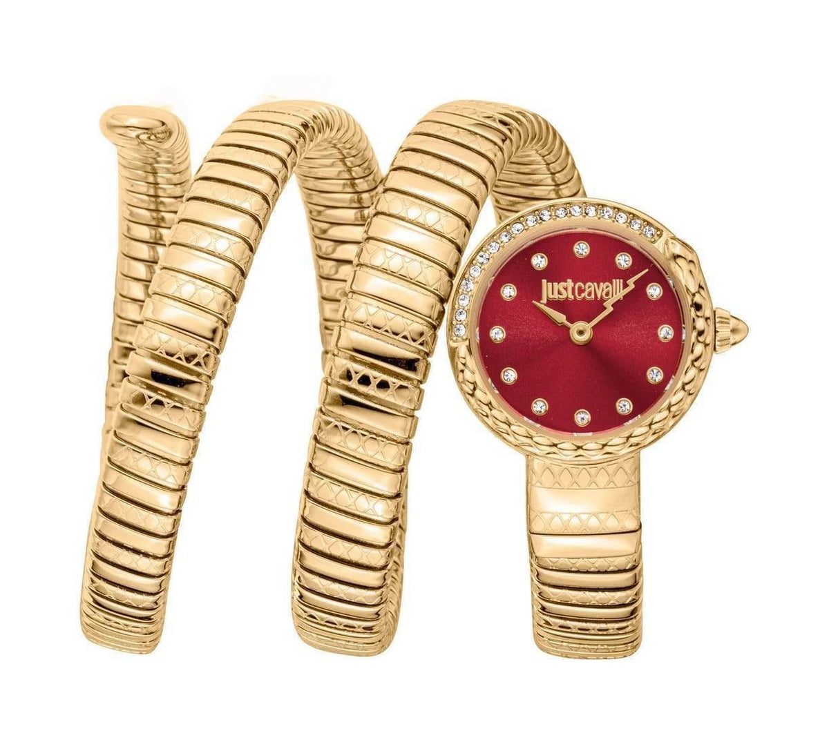 Just Cavalli Women's Signature Snake Gold-Tone Watch