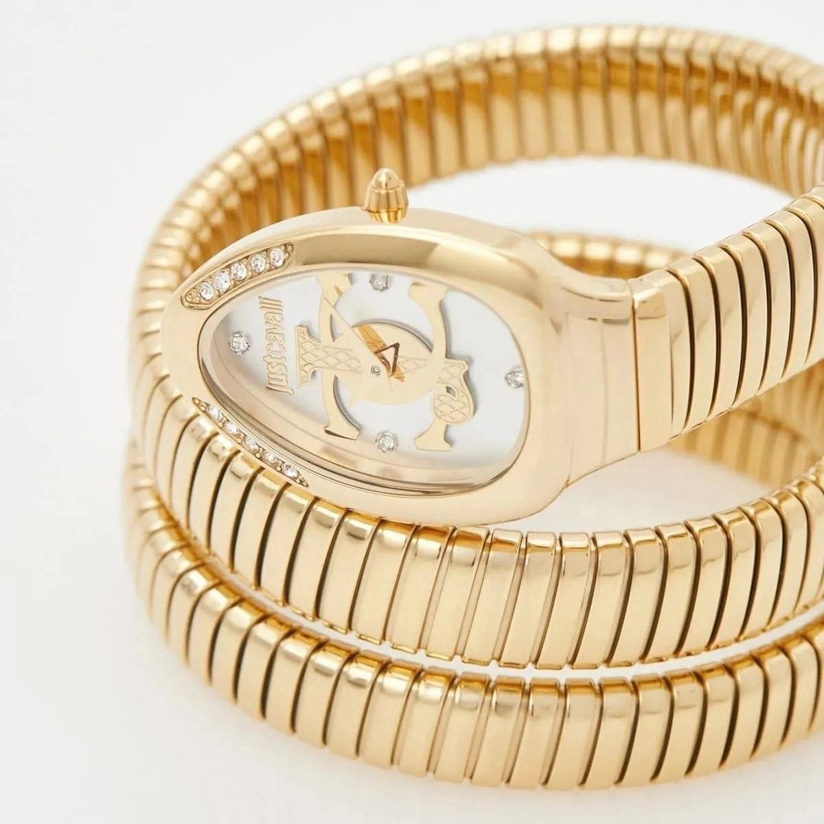 Just Cavalli Signature Snake Women's Quartz Watch – Gold Tone