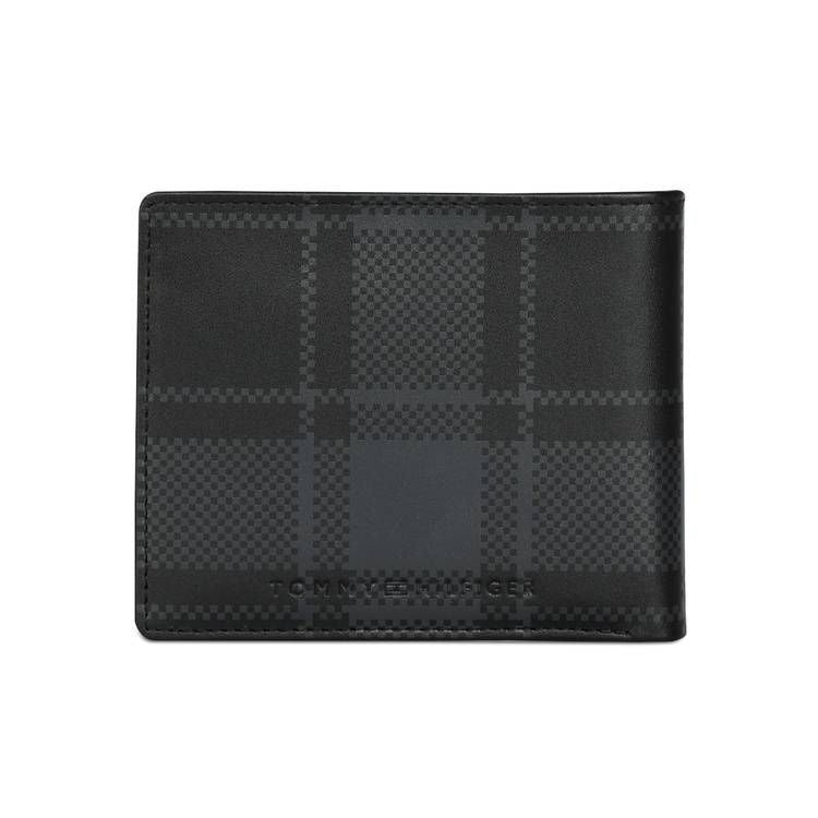 Tommy Hilfiger Men's Stallion Plaid Leather Passcase Wallet